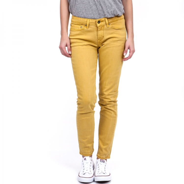 LEVI'S - Γυναικείο τζιν παντελόνι Levi's Demi Curve κίτρινο