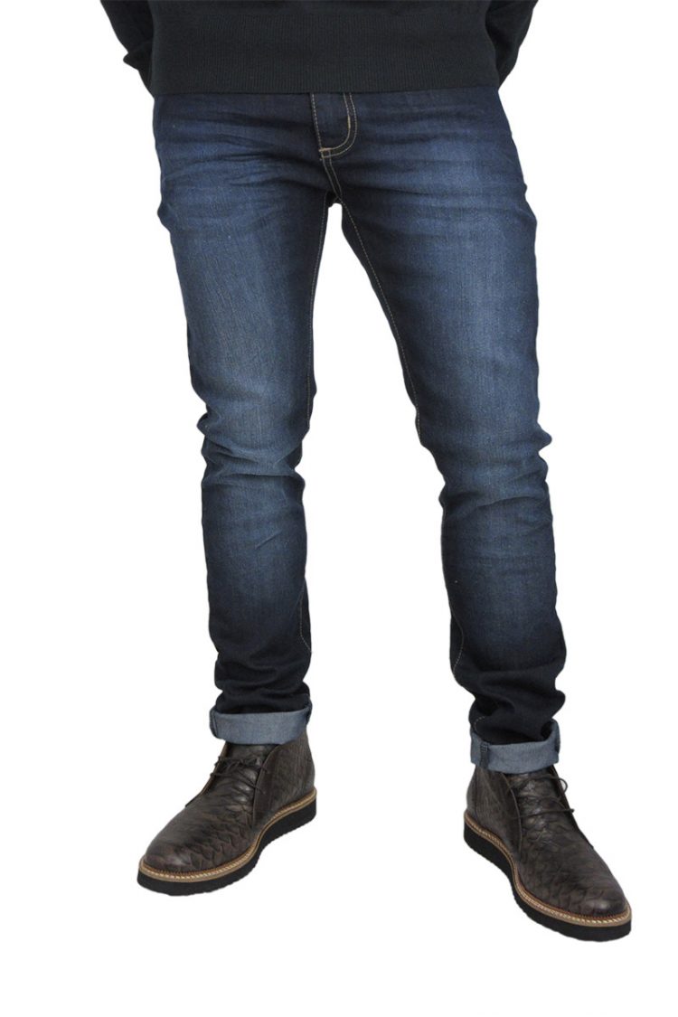 Rock & Religion ανδρικό skinny jeans Rodan σκούρο μπλε ξέβαμα