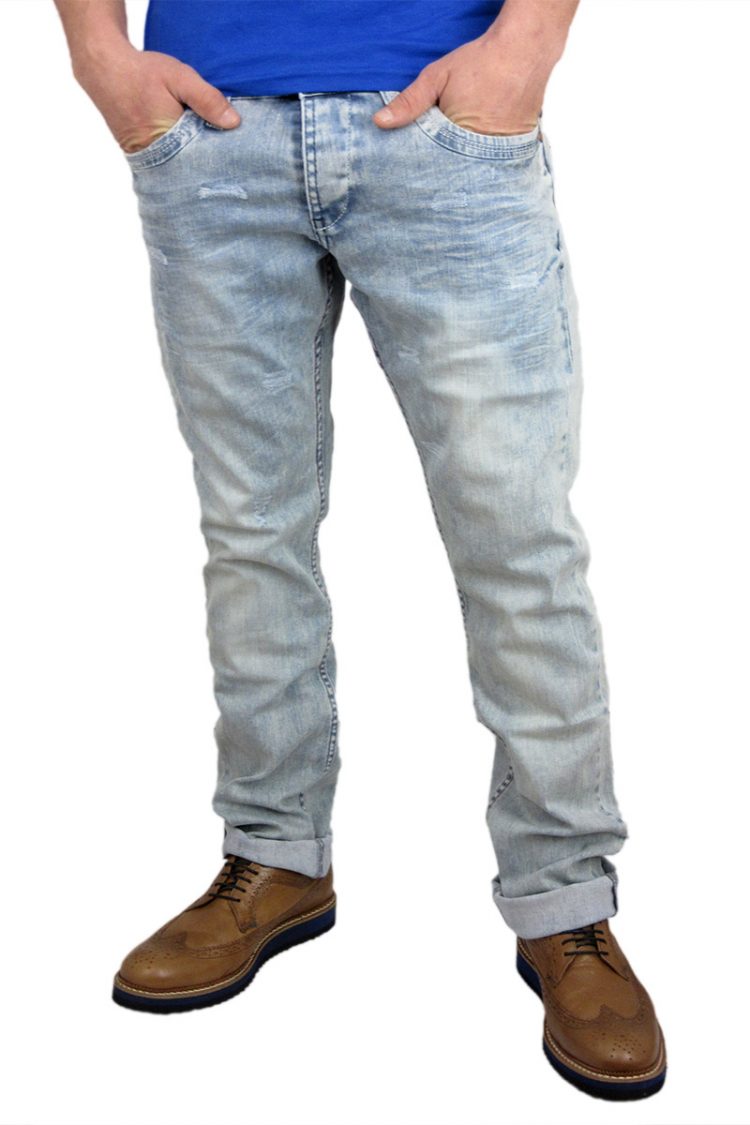 Ανδρικό jean ξεβαμμένο με εκδορές