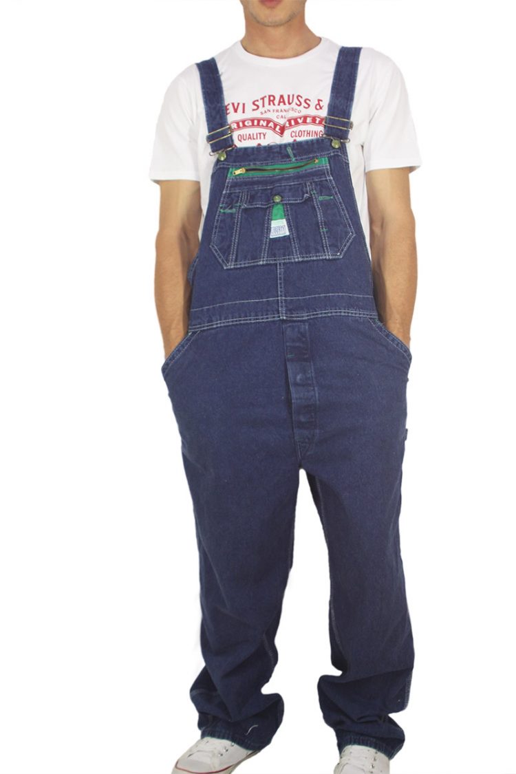 90s vintage denim overall blue