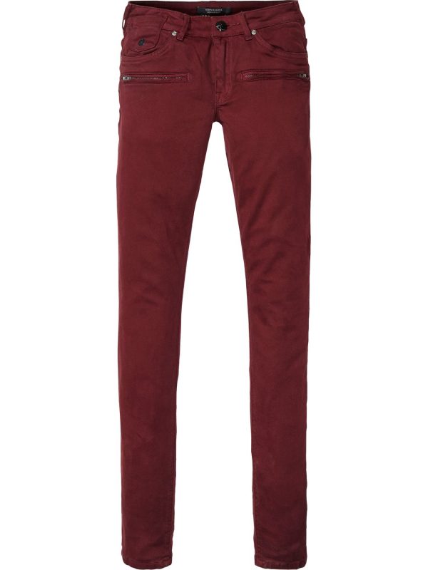 Scotch and Soda La Parisienne Zip παντελόνι (Μελιτζανί)