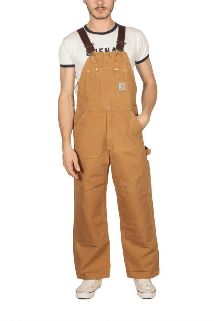 90s vintage brown denim overall