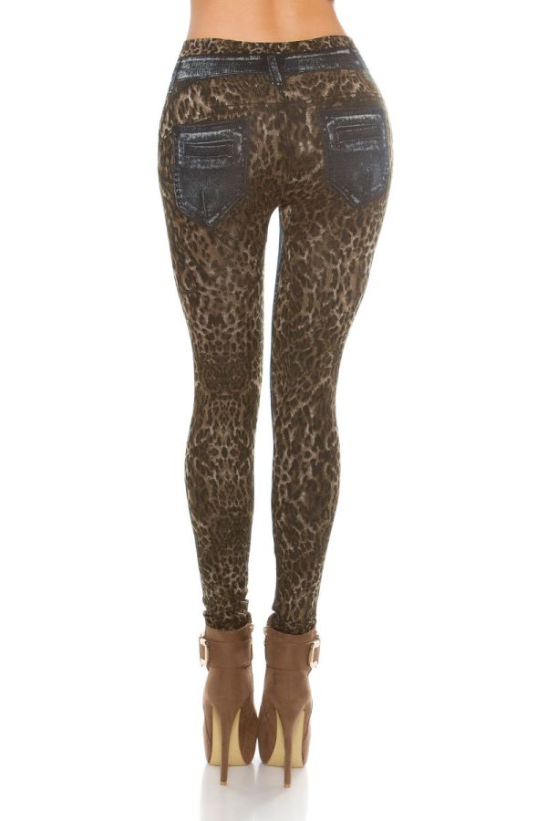Leggings με animal print - Σκούρο Μπλε