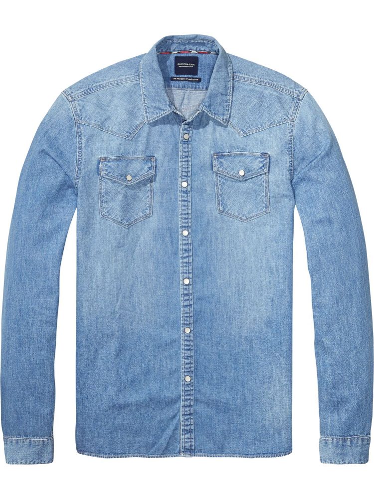 Scotch and Soda Western Πουκάμισο (Denim)