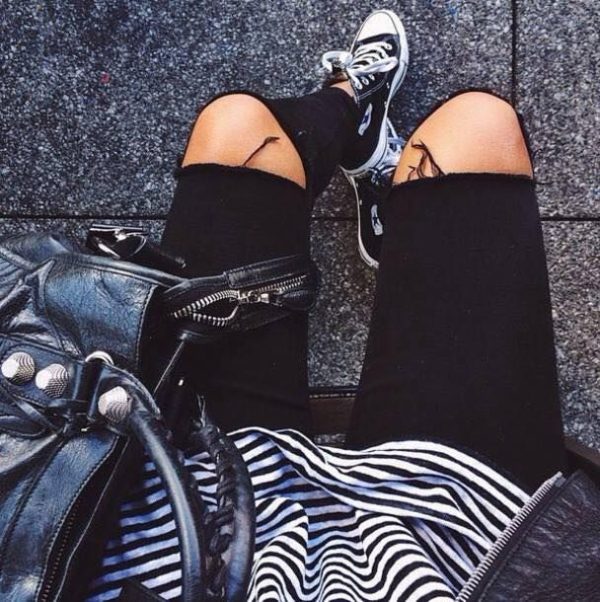 BLACK CUT JEANS BLACK CUT JEANS