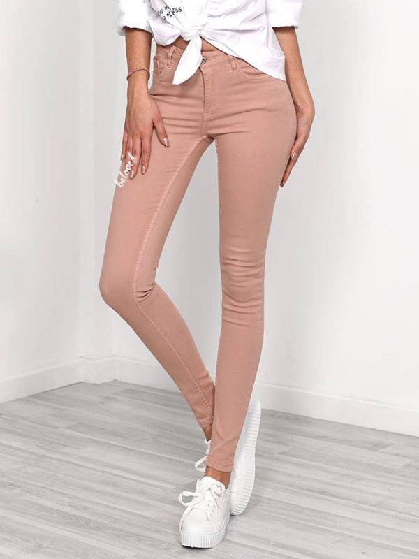 DUSTY PINK HI WAISTED JEAN