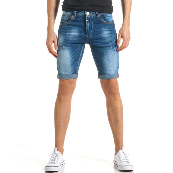 Ανδρικό γαλάζιο τζιν βερμούδα I Fashion Ανδρικό γαλάζιο τζιν βερμούδα I Fashion