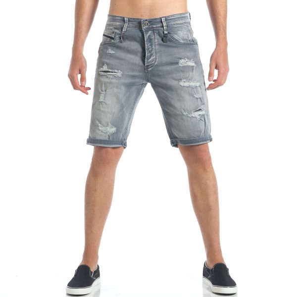 Ανδρικό γκρι τζιν βερμούδα Y-Two Ανδρικό γκρι τζιν βερμούδα Y-Two