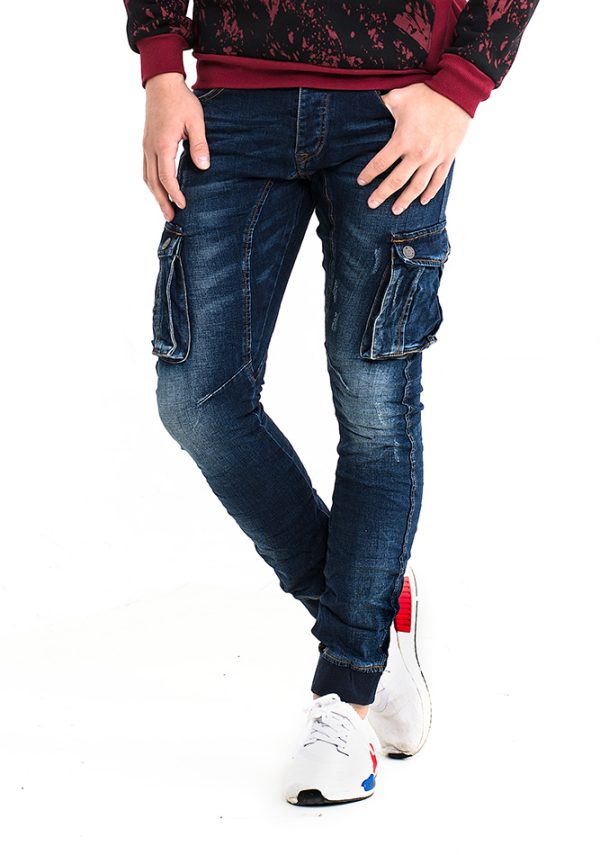 Ανδρικό Jean Fabric Blue Ανδρικό Jean Fabric Blue