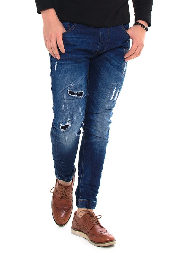 Ανδρικό jean Παντελόνι Enos Rhombus Patch Ανδρικό jean Παντελόνι Enos Rhombus Patch