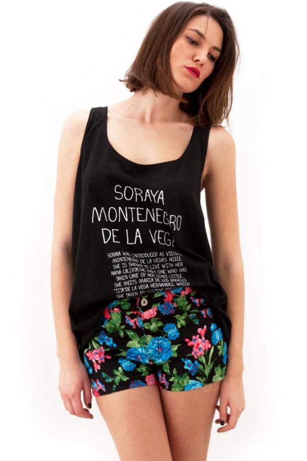 Floral μαύρο σόρτς