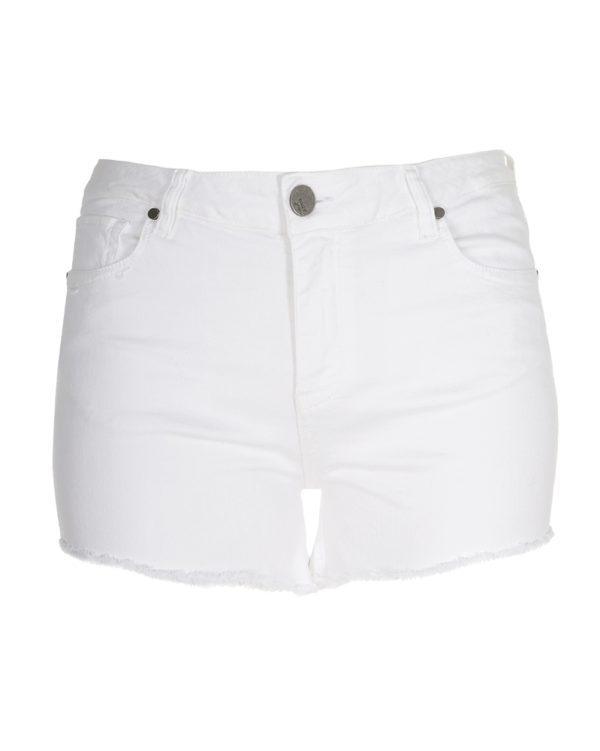 Denim σορτς σε λευκό (Λευκό, XS)