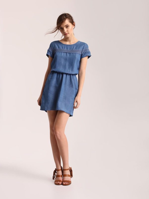 TOP SECRET top secret τζιν φορεμα με δαντελα