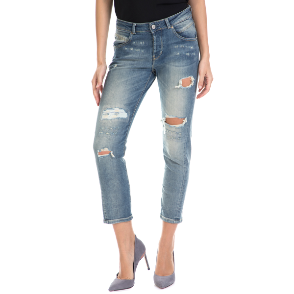 GUESS - Γυναικείο τζιν παντελόνι TAPERED RELAX - PASADENA GUESS μπλε