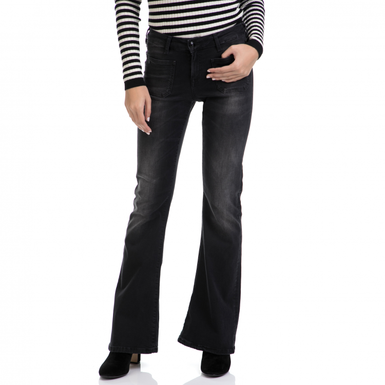 MAISON SCOTCH - Γυναικείο παντελόνι Seasonal high waist Flare - Bl MAISON SCOTCH μαύρο