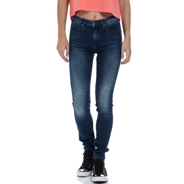CALVIN KLEIN JEANS - Γυναικείο τζιν παντελόνι CALVIN KLEIN JEANS μπλε CALVIN KLEIN JEANS - Γυναικείο τζιν παντελόνι CALVIN KLEIN JEANS μπλε