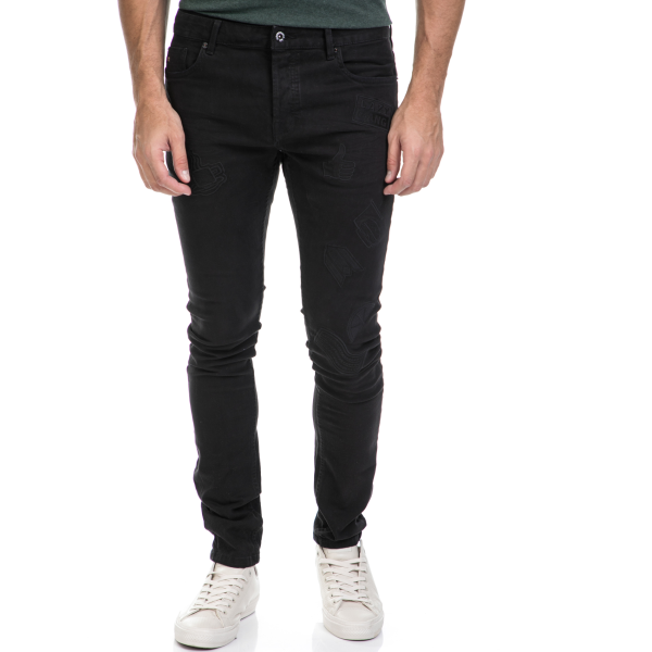 SCOTCH & SODA - Ανδρικό παντελόνι Garment dyed 5-pocket SCOTCH & SODA μαύρο