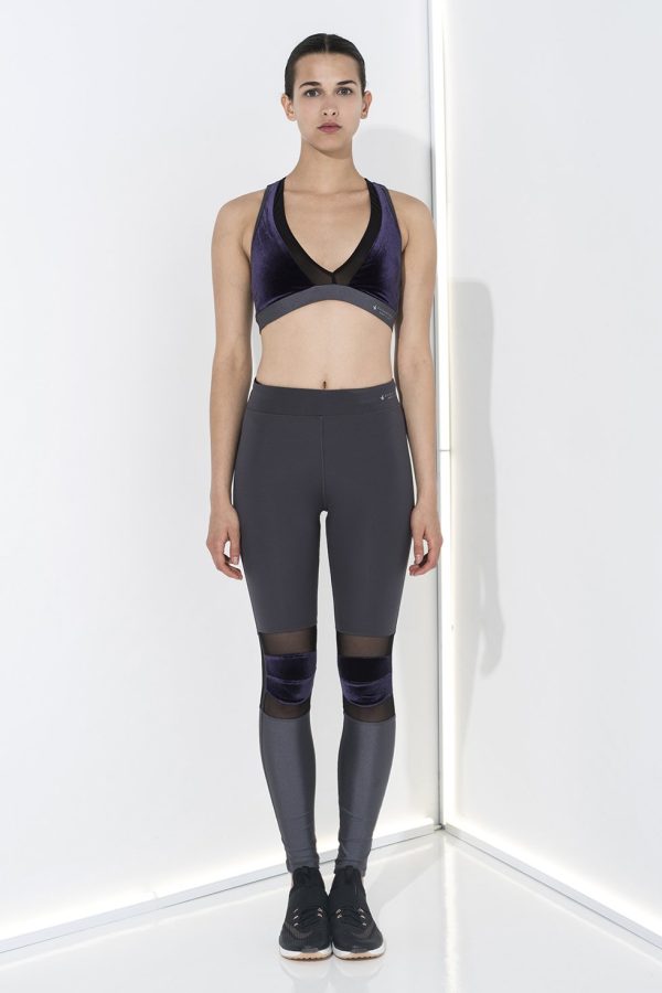 ΔΙΧΡΩΜΟ ΚΟΛΑΝ ΓΥΜΝΑΣΤΙΚΗΣ ΜΕ ΒΕΛΟΥΤΕ ΛΕΠΤΟΜΕΡΕΙΕΣ - ΣΚΟΥΡΟ ΓΚΡΙ