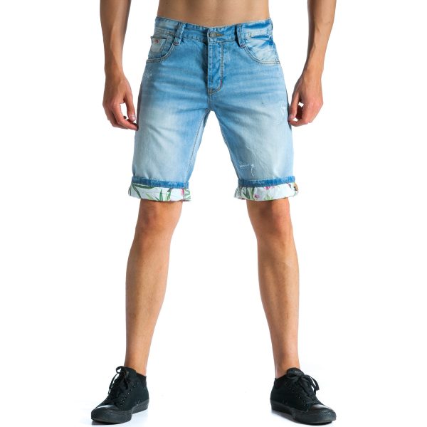 Ανδρικό γαλάζιο τζιν βερμούδα Y-Two