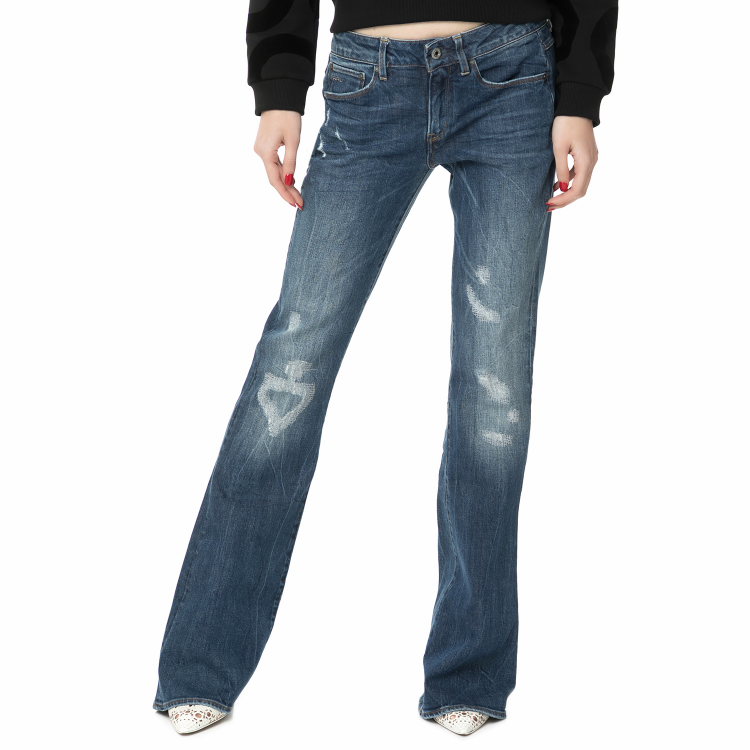 G-STAR RAW - Γυναικείο τζιν παντελόνι καμπάνα 3301 High Flare μπλε σκούρο