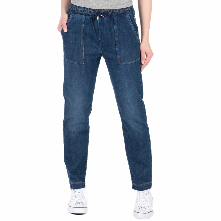GUESS - Γυναικείο τζιν παντελόνι με ελαστική μέση Guess FATIGUE COULISSE μπλε