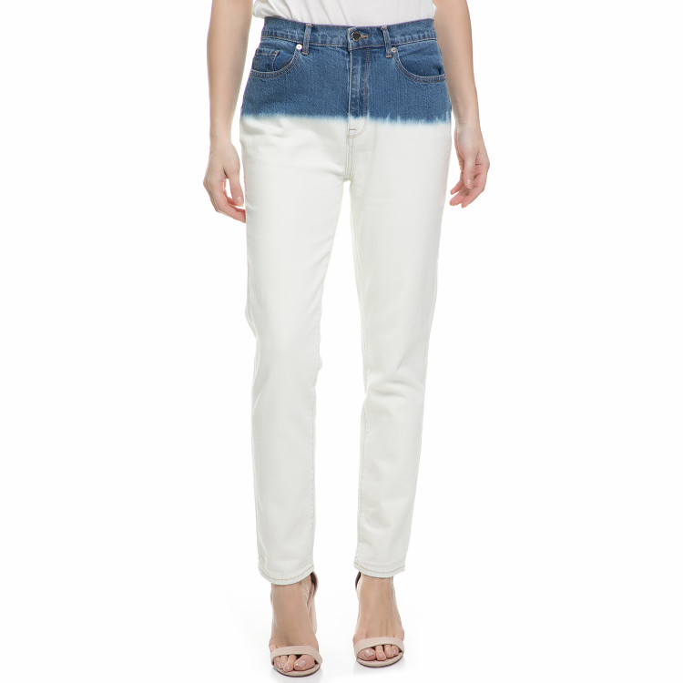 JUICY COUTURE - Γυναικείο τζιν παντελόνι dip dye Juicy Couture λευκό - μπλε