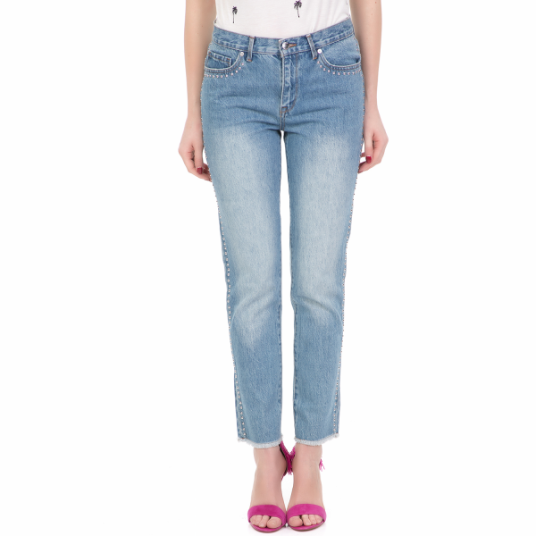 JUICY COUTURE - Γυναικείο τζιν παντελόνι PALM STUD BOYFRIEND JUICY COUTURE μπλε