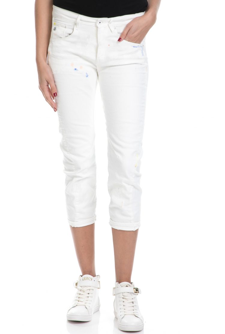 G-STAR - Γυναικείο τζιν παντελόνι Arc 3D Mid Boyfriend G-STAR λευκό