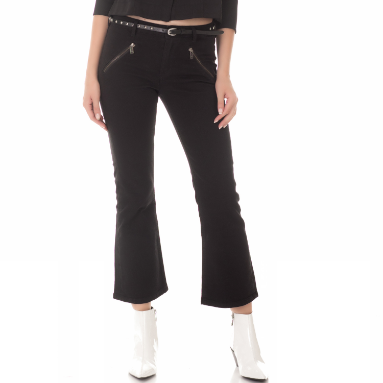 SCOTCH & SODA - Γυναικείο παντελόνι SCOTCH & SODA Seasonal cropped kick μαύρο