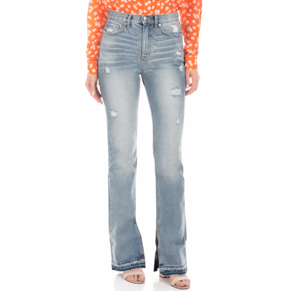 JUICY COUTURE - Γυναικείο τζιν παντελόνι ALL OVER DISTRESSED μπλε