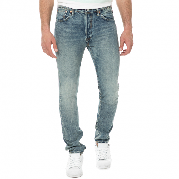 LEVI'S - Ανδρικό τζιν παντελόνι LEVI'S 501 SKINNY μπλε ξεβαμμένο