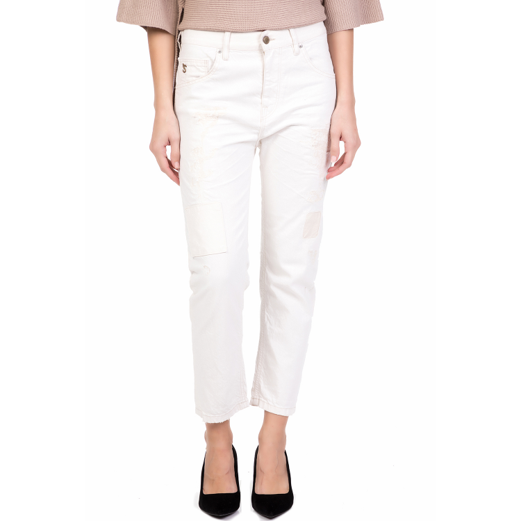 STAFF - Γυναικείο τζιν παντελόνι ALEXIA STAFF λευκό