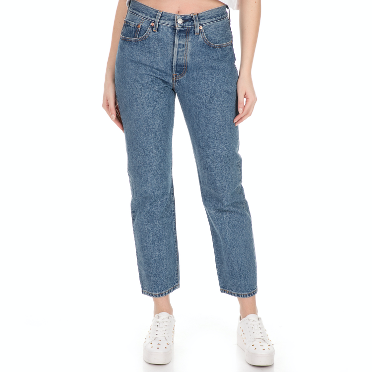 LEVI'S - Γυναικείο jean παντελόνι LEVI'S 501 CROP LOST CAUSE μπλε