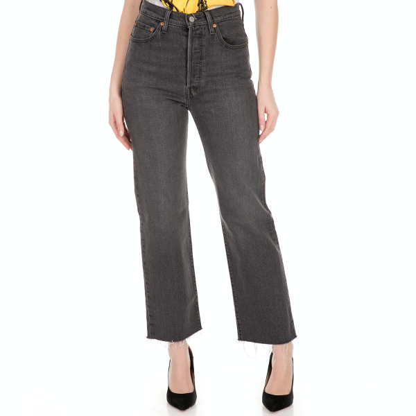 LEVI'S - Γυναικείο jean παντελόνι LEVI'S RIBCAGE STRAIGHT ANKLE YOU ONL μαύρο