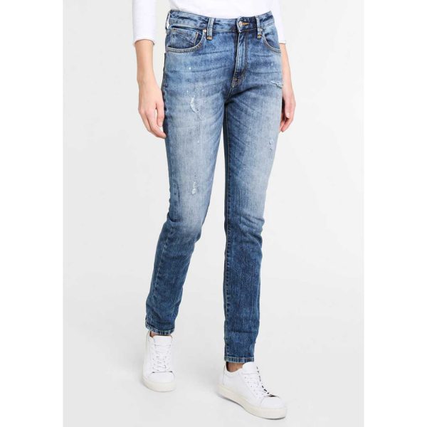 FUNKY BUDDHA - Γυναικείο jean παντελόνι FUNKY BUDDHA μπλε FUNKY BUDDHA - Γυναικείο jean παντελόνι FUNKY BUDDHA μπλε