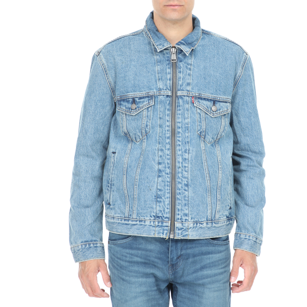 LEVI'S - Ανδρικό τζιν μπουφάν LEVI'S TRUCKER ZIP DAVIDSON μπλέ