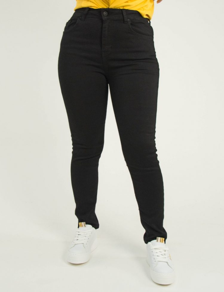 Γυναικείο μαύρο τζιν παντελόνι Plus Size Super Strech 5911