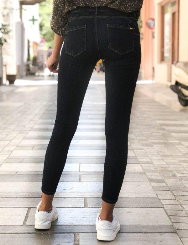 Γυναικείο μπλε ψηλόμεσο τζιν σωλήνας