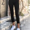 Γυναικείο μαύρο τζιν παντελόνι σωλήνας ελαστικό LY365