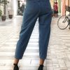 Γυναικείο Blue Jean Momfit Balloon με δώρο ζώνη