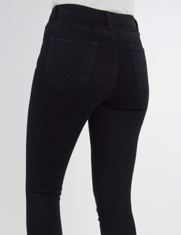 Γυναικείο μαύρο τζιν παντελόνι σωλήνας ελαστικό 2