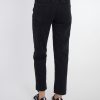 Γυναικείο μαύρο τζιν παντελόνι Mom Fit λάστιχο τσέπες