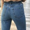 Γυναικείο χλώριο τζιν παντελόνι με λάστιχο 3