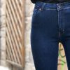 Γυναικείο μπλέ τζιν παντελόνι σωλήνας