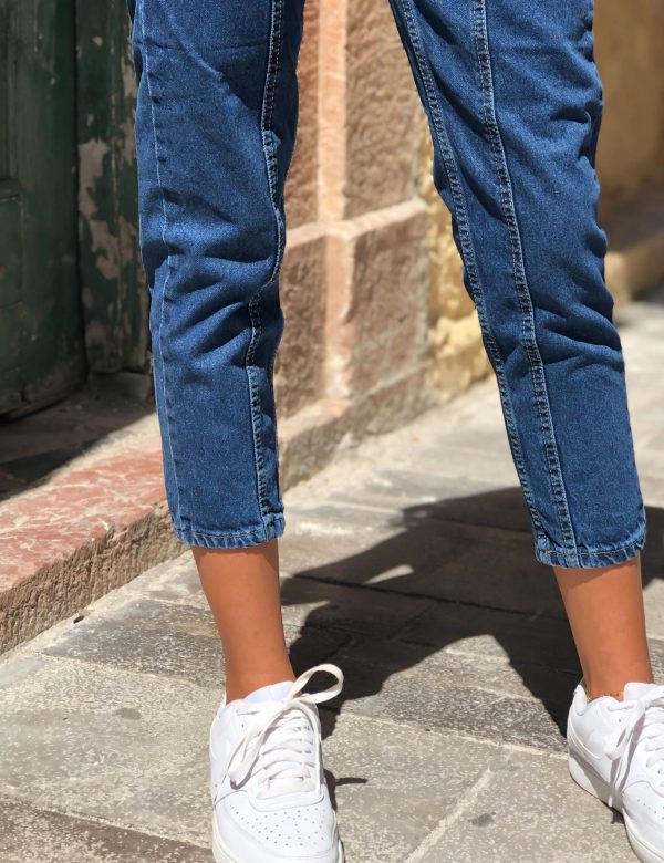 fb_100920_gynaikeia_jean-6 Γυναικείο μπλέ τζιν παντελόνι με λάστιχο