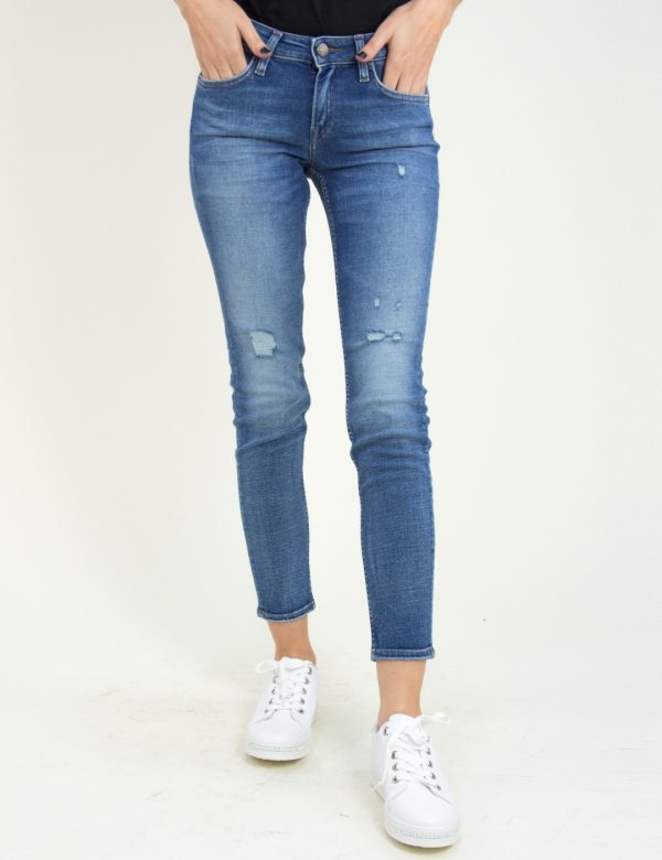 Γυναικείο μπλε τζην παντελόνι ξεβαμμένο Lee Scarlett L30WRONK Γυναικείο μπλε τζην παντελόνι ξεβαμμένο Lee Scarlett L30WRONK