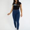 Γυναικείο μπλε τζιν παντελόνι Mom Fit με ελαστικότητα ITA6635