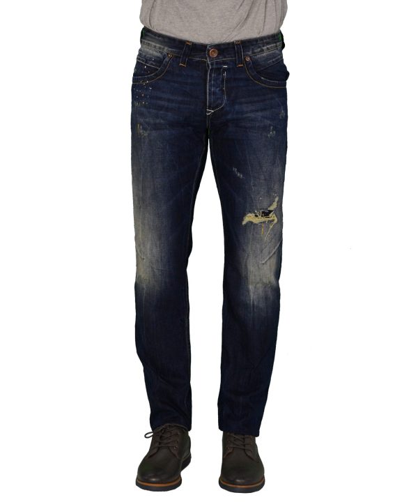 Ανδρικό τζην παντελόνι Trial μπλε ξεβάμματα φθορές Steven 585 Ανδρικό τζην παντελόνι Trial μπλε ξεβάμματα φθορές Steven 585