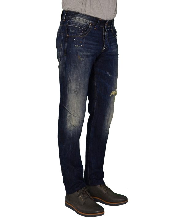 061217-online-new-rouxa-9 Ανδρικό τζην παντελόνι Trial μπλε ξεβάμματα φθορές Steven