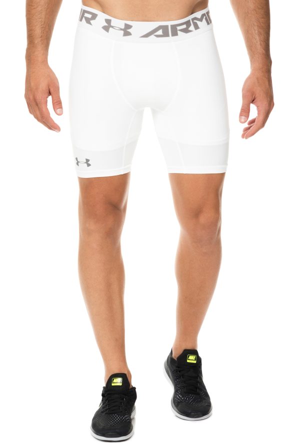 UNDER ARMOUR - Ανδρικό κοντό κολάν Under Armour HG ARMOUR 2.0 COMP λευκό